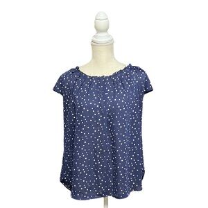 Lauren Conrad Polka Dot Women's Top - Blue‎